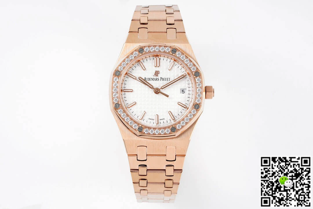 Audemars Piguet Royal Oak 77351OR.ZZ.1261OR.01 8F Factory 1:1 Best Edition Replica Watch Rose Gold Strap